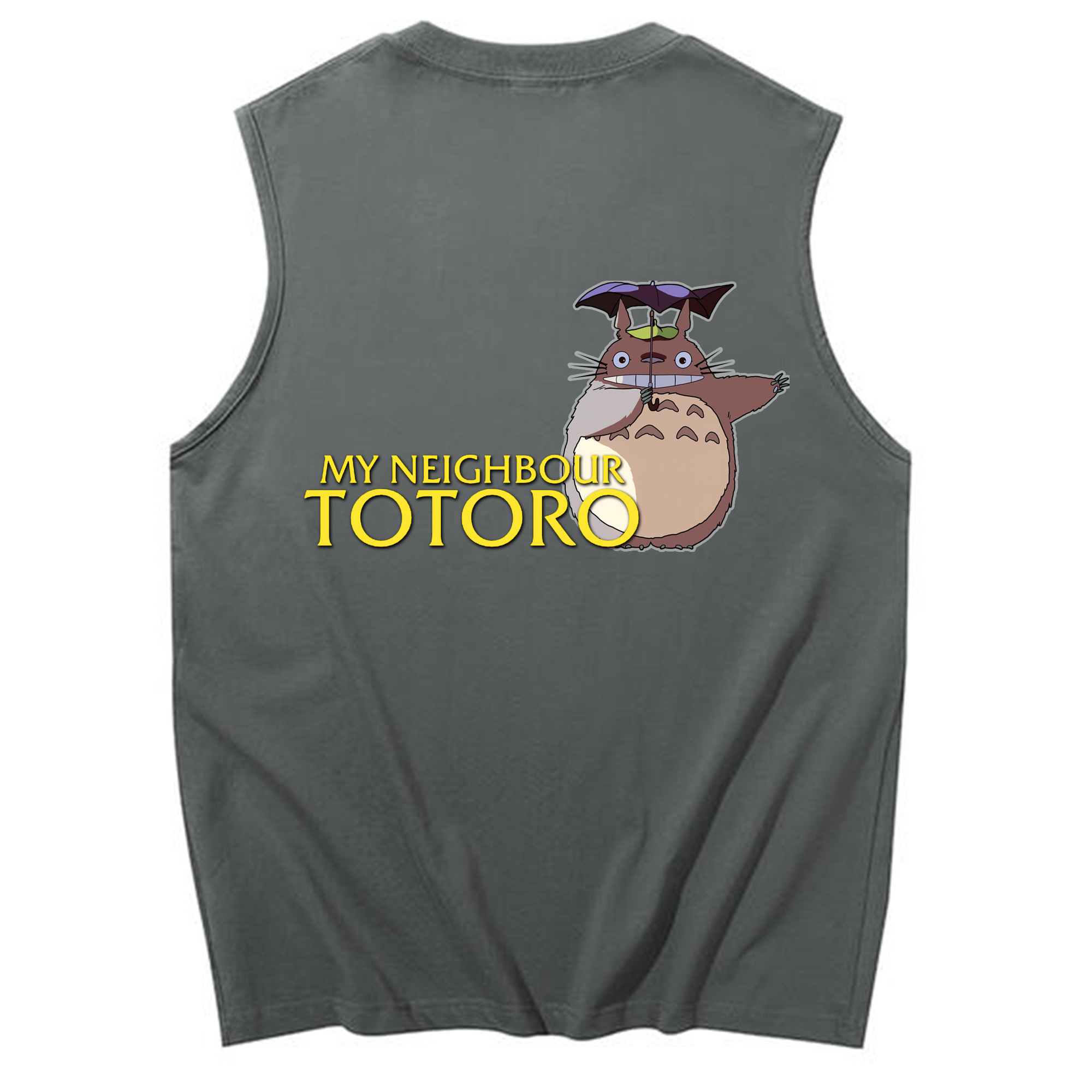 （画像用） となりのトトロ 草壁メイ 草壁サツキ My Neighbor Totoro Satsuki Kusakabe Mei Kusakabe コットン100％タンクトップ（背面プリント）